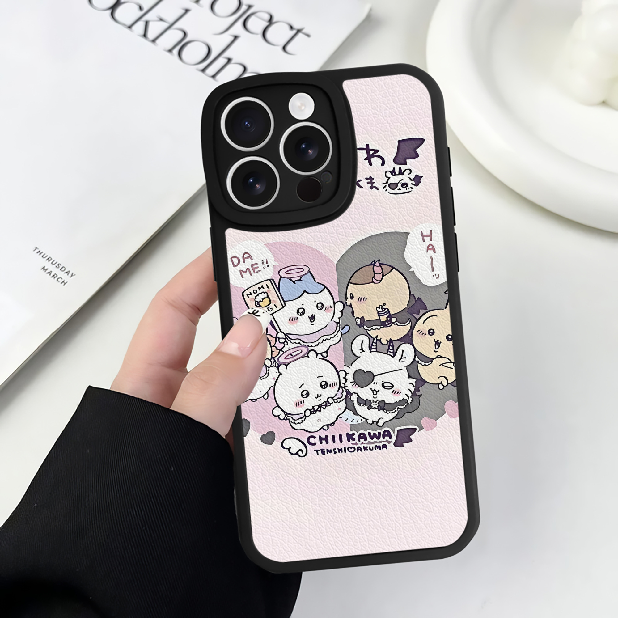 （画像用） ちいかわ Chii-kawa 【iPhone 16シリーズ対応】シリコンスマホケース（レザー調） 材質：シリコン